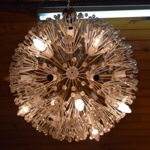 Lámpara estilo huevo de cristal mid-century (Alemania)